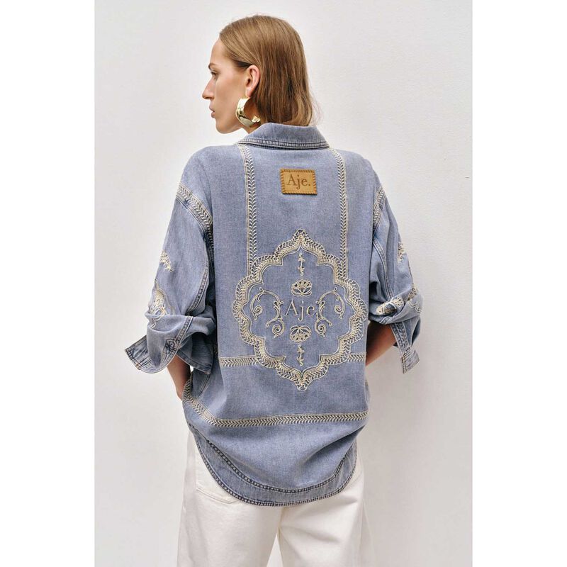 Aje Lotus Denim Shirt image number 1
